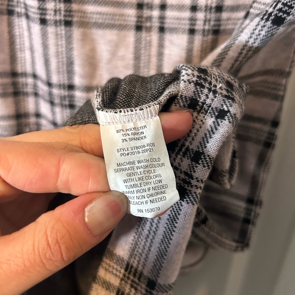 Mini Dress Popular21 Lavender and Black Bodycon Plaid Stretch Large - Picture 8 of 12